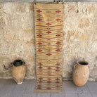 Beige 2' x 8' vintage flatweave runner rug with traditional design, handmade in Turkey – Danyal.