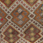 Beige 2' x 3' vintage Turkish kilim rug in wool and cotton, shown on the floor.