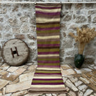 Green 3' x 11' vintage kilim runner rug with striped design, handmade in Turkey – Weasley.
