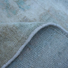 Additional view of the beige vintage Turkish mini rug, hand-knotted in wool and cotton.