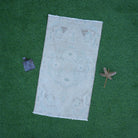 Beige 2' x 3' vintage neutral rug with neutral design, handmade in Turkey – Daveta.
