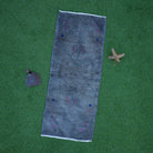 Black 1' x 3' vintage overdyed rug with overdyed design, handmade in Turkey – Rosie.