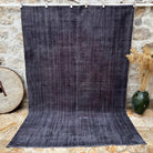 Black 7' x 10' vintage overdyed rug with overdyed design, handmade in Turkey – Geri.