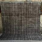 Black 8' x 9' vintage overdyed rug with overdyed design, handmade in Turkey – Atherton.