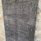 1970s gray vintage Turkish overdyed runner rug with overdyed design, hand-knotted weave and low pile.
