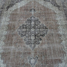 1970s pale red vintage persian rug with neutral design, hand-knotted weave and low pile.