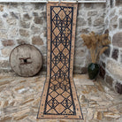 Pale Orange 3' x 12' vintage persian runner rug with traditional design, handmade in Persian – Laney.