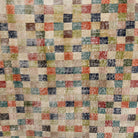 Beige 3' x 7' vintage Turkish runner rug in wool and cotton, shown on the floor.