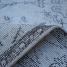 Additional view of the beige vintage Turkish traditional rug, hand-knotted in wool and cotton.