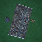 Brown 1' x 3' vintage turkish rug with traditional design, handmade in Turkey – Adams.