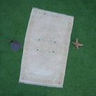 Beige 2' x 3' vintage turkish rug with neutral design, handmade in Turkey – Swain.