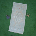 Brown 2' x 3' vintage turkish rug with neutral design, handmade in Turkey – Ann.