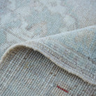 Additional view of the brown vintage turkish rug, hand-knotted in wool and cotton.