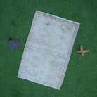 Brown 2' x 3' vintage turkish rug with neutral design, handmade in Turkey – Rodney.