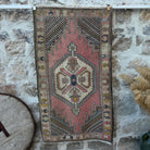 Pink 3' x 6' vintage turkish rug with traditional design, handmade in Turkey – Wright.
