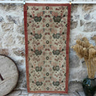 Red 3' x 6' vintage turkish rug with floral design, handmade in Turkey – Franklin.