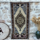 Blue 3' x 7' vintage turkish rug with traditional design, handmade in Turkey – Lawson.