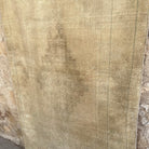 1970s beige vintage turkish rug with neutral design, hand-knotted weave and low pile.