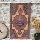 Blue 4' x 7' vintage turkish rug with traditional design, handmade in Turkey – Braydon.
