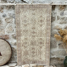 Pale Pink 4' x 7' vintage turkish rug with floral design, handmade in Turkey – Ephraim.
