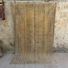 Blue 5' x 9' vintage turkish rug with medallion design, handmade in Turkey – Dottie.