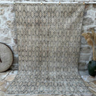Gray 7' x 10' vintage turkish rug with traditional design, handmade in Turkey – Tyler.