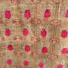 Brown 2' x 13' vintage turkish runner rug in wool and cotton, shown on the floor.