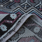 Additional view of the pale purple vintage Turkish wool rug, hand-knotted in wool.