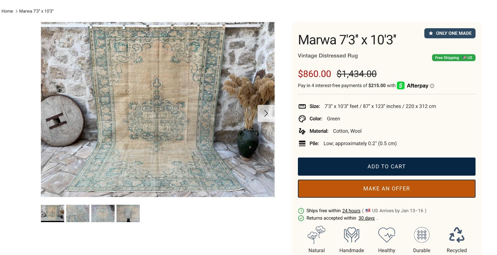 Wholesale Order for Arnold Maloy 3/3 Payment